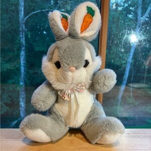 Vintage Gray Bunny Plush
